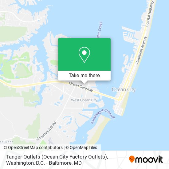 Tanger Outlets (Ocean City Factory Outlets) map