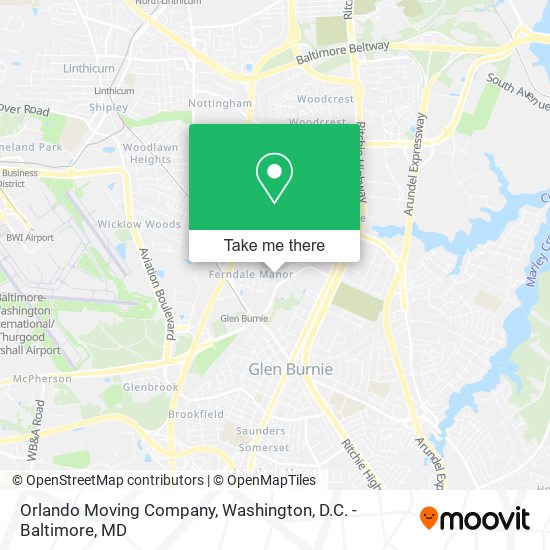 Orlando Moving Company map