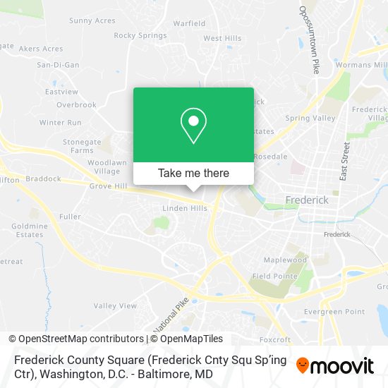 Mapa de Frederick County Square (Frederick Cnty Squ Sp’ing Ctr)