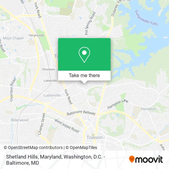 Mapa de Shetland Hills, Maryland