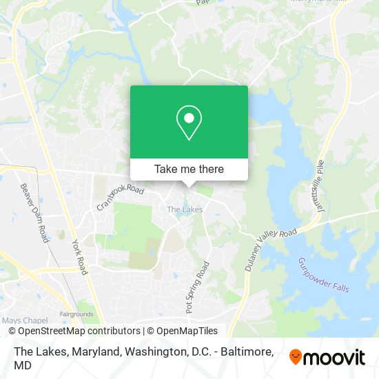 The Lakes, Maryland map