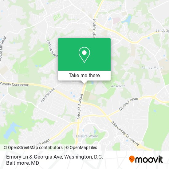Emory Ln & Georgia Ave map