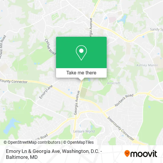 Emory Ln & Georgia Ave map