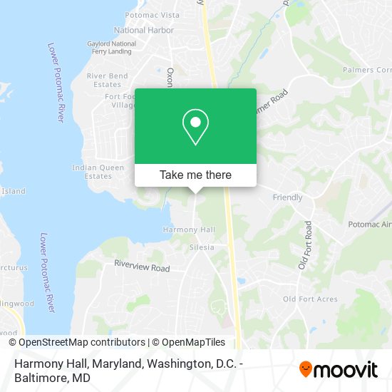 Harmony Hall, Maryland map