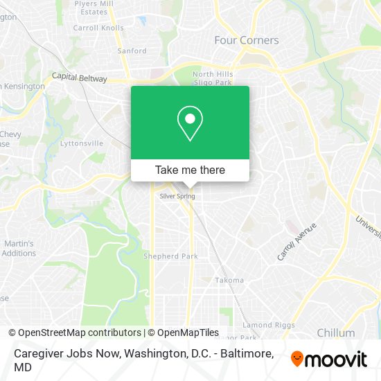 Mapa de Caregiver Jobs Now