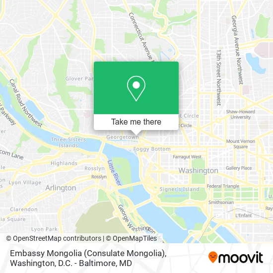 Mapa de Embassy Mongolia (Consulate Mongolia)