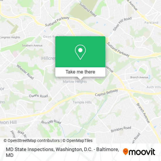 Mapa de MD State Inspections
