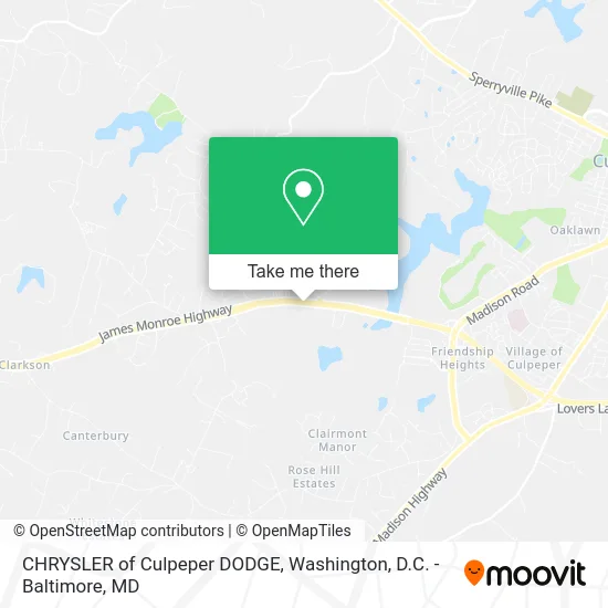 CHRYSLER of Culpeper DODGE map