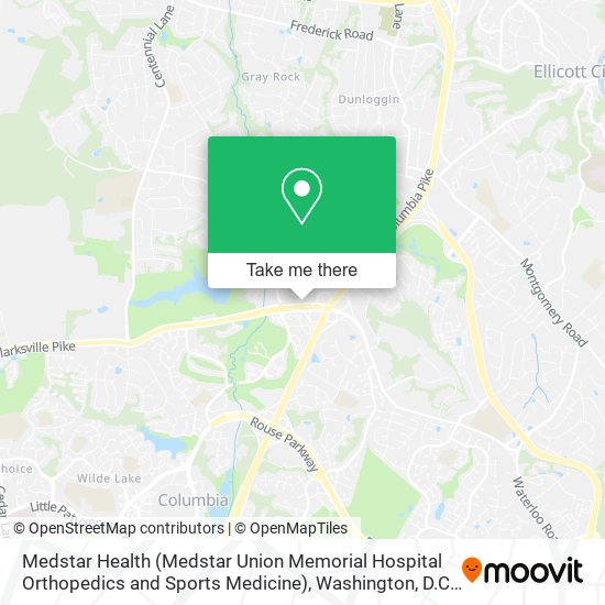 Medstar Health (Medstar Union Memorial Hospital Orthopedics and Sports Medicine) map