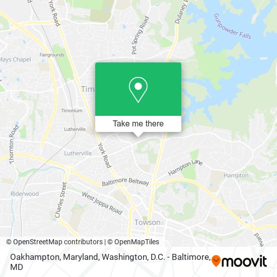 Mapa de Oakhampton, Maryland