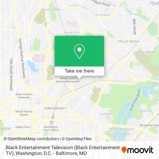 Mapa de Black Entertainment Television (Black Entertainment TV)