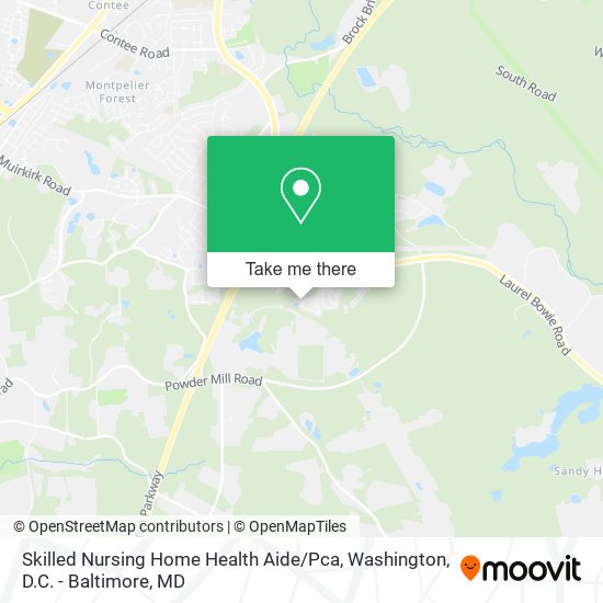 Skilled Nursing Home Health Aide / Pca map