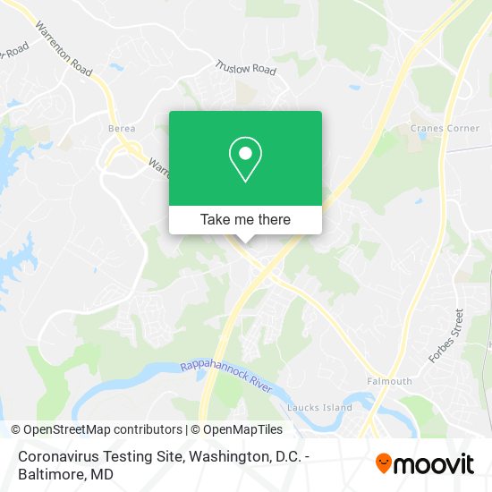 Mapa de Coronavirus Testing Site