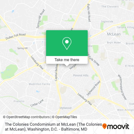 Mapa de The Colonies Condominium at McLean