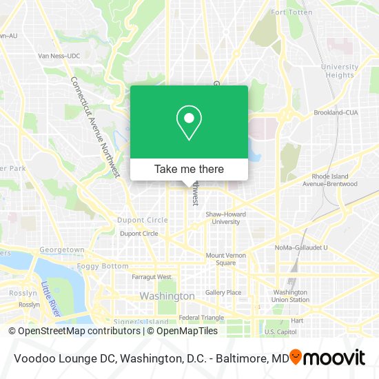 Mapa de Voodoo Lounge DC