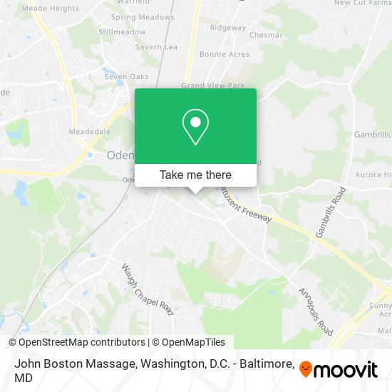 John Boston Massage map