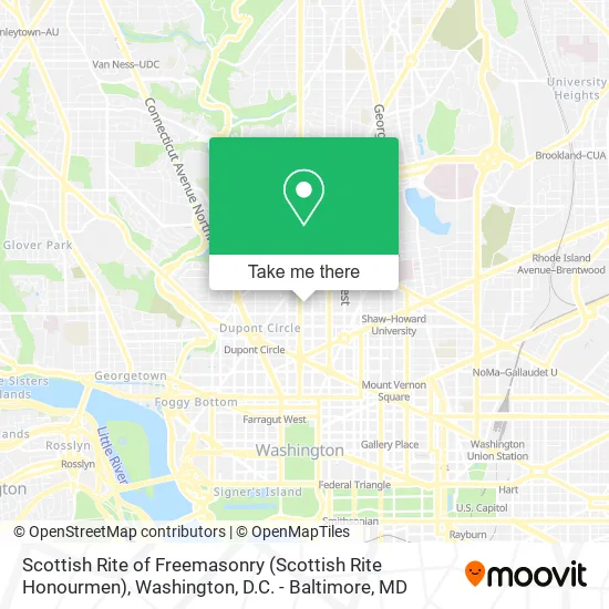 Mapa de Scottish Rite of Freemasonry (Scottish Rite Honourmen)