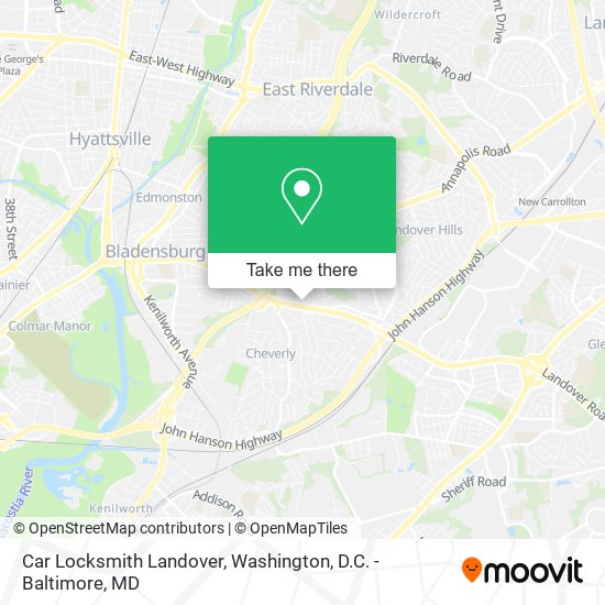 Car Locksmith Landover map
