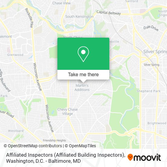 Mapa de Affiliated Inspectors (Affiliated Building Inspectors)