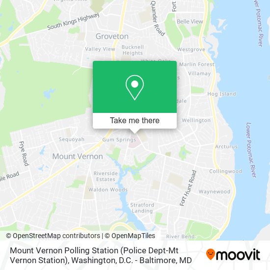 Mount Vernon Polling Station (Police Dept-Mt Vernon Station) map