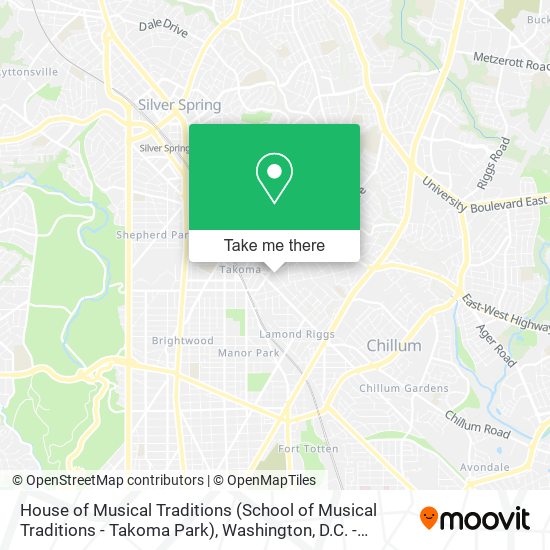 Mapa de House of Musical Traditions (School of Musical Traditions - Takoma Park)