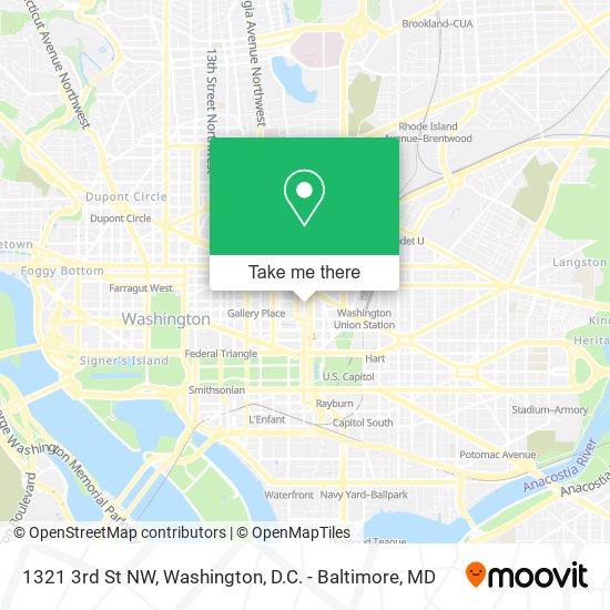 Mapa de 1321 3rd St NW