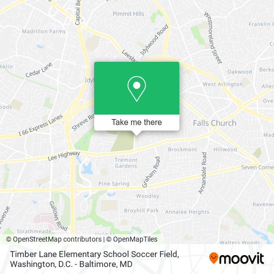 Timber Lane Elementary School Soccer Field map
