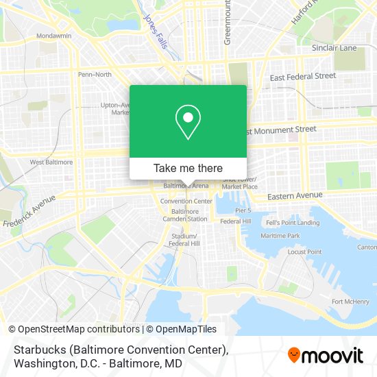 Starbucks (Baltimore Convention Center) map