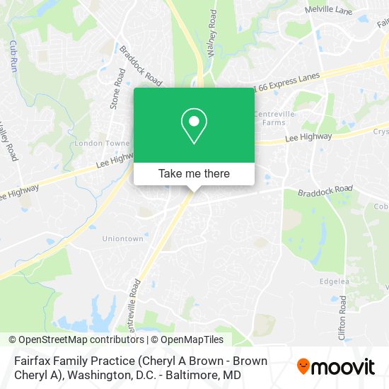Fairfax Family Practice (Cheryl A Brown - Brown Cheryl A) map