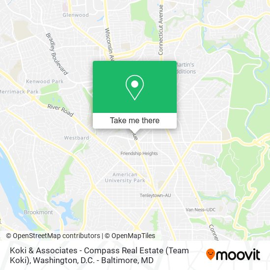 Mapa de Koki & Associates - Compass Real Estate (Team Koki)