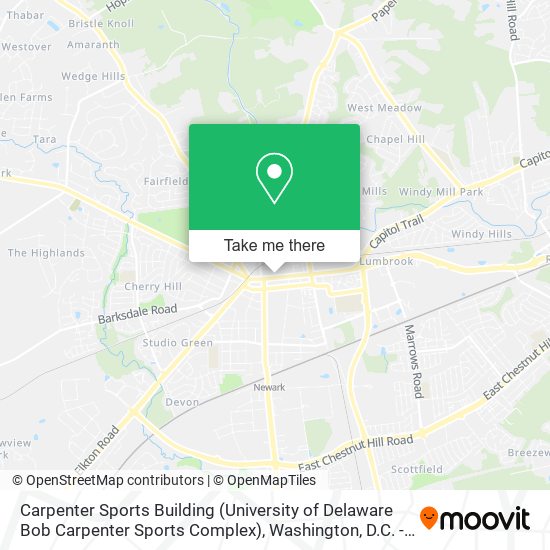 Carpenter Sports Building (University of Delaware Bob Carpenter Sports Complex) map