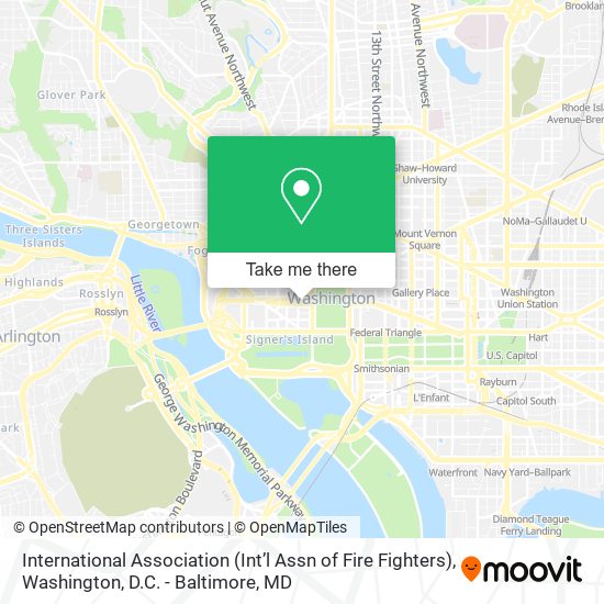 Mapa de International Association (Int’l Assn of Fire Fighters)