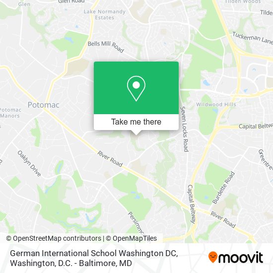 Mapa de German International School Washington DC