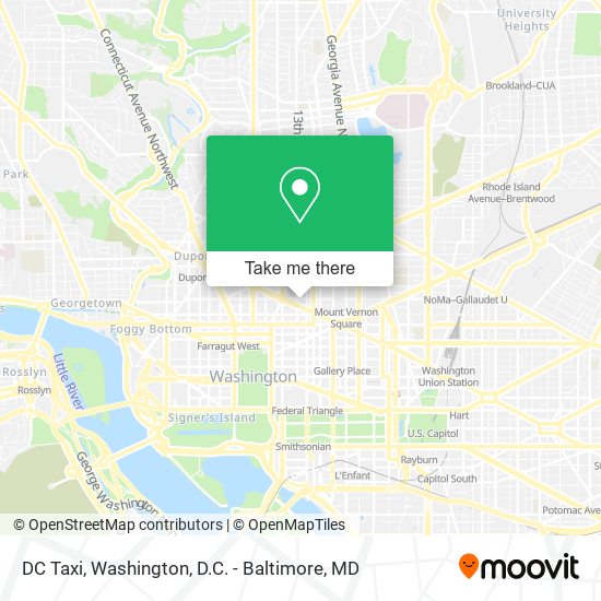 DC Taxi map