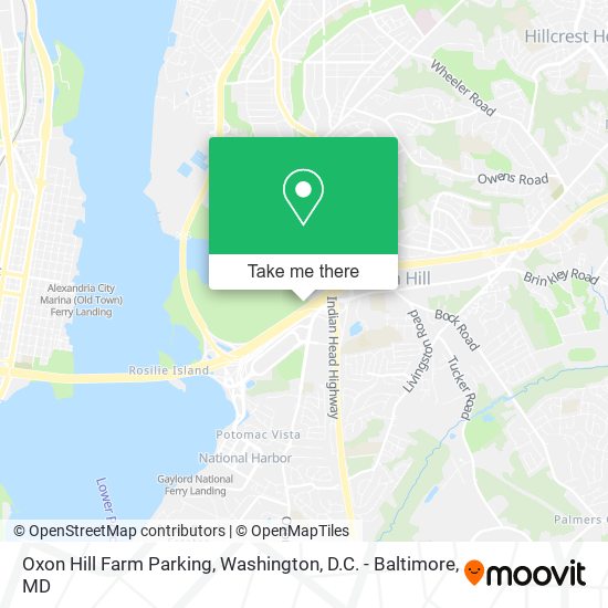 Mapa de Oxon Hill Farm Parking