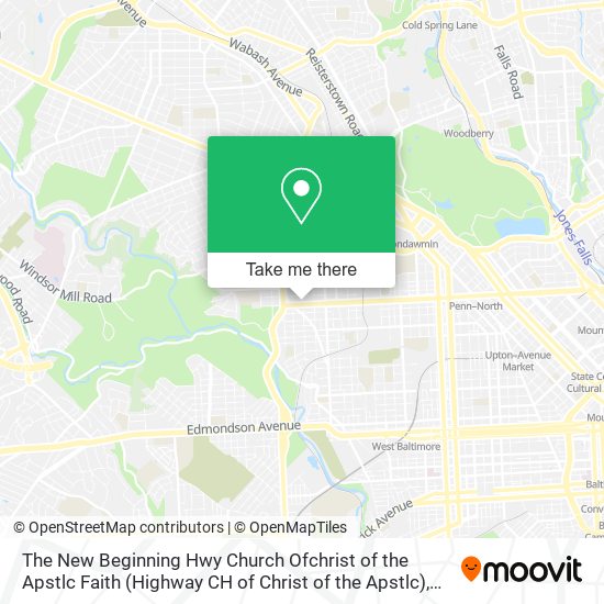 The New Beginning Hwy Church Ofchrist of the Apstlc Faith (Highway CH of Christ of the Apstlc) map