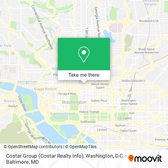 Mapa de Costar Group (Costar Realty Info)