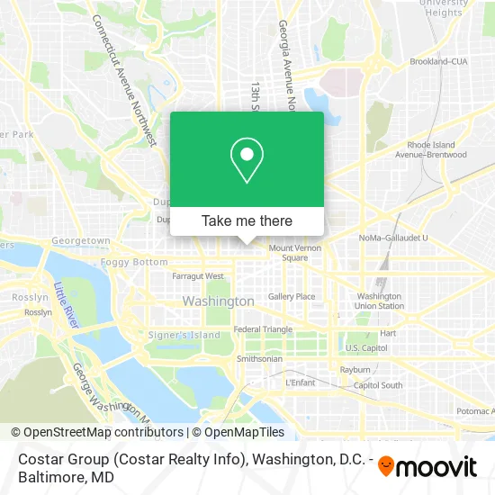 Mapa de Costar Group (Costar Realty Info)