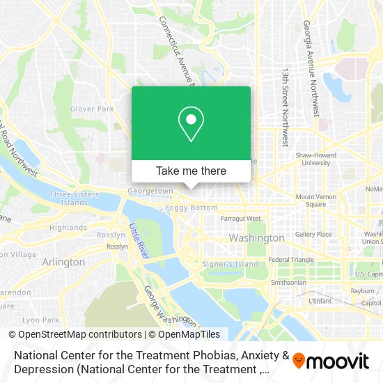 Mapa de National Center for the Treatment Phobias, Anxiety & Depression