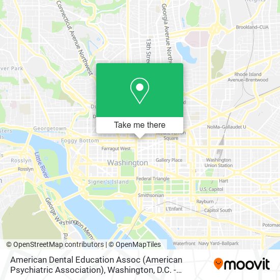 American Dental Education Assoc (American Psychiatric Association) map