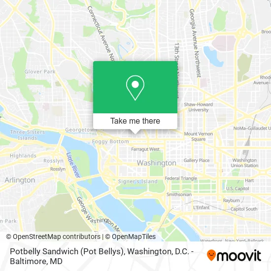 Mapa de Potbelly Sandwich (Pot Bellys)
