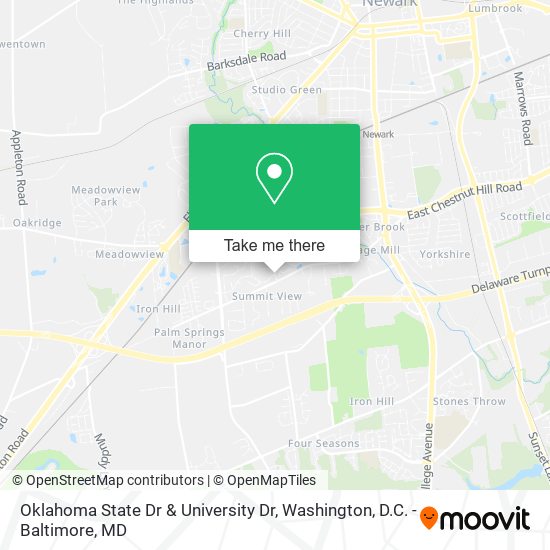 Oklahoma State Dr & University Dr map