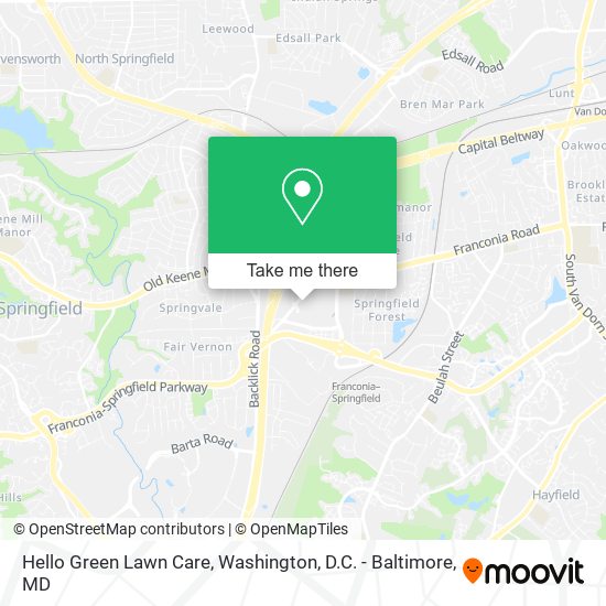 Hello Green Lawn Care map