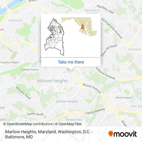 Marlow Heights, Maryland map