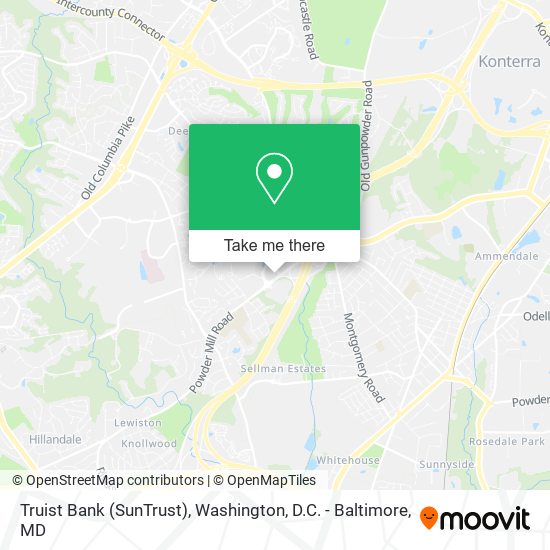 Truist Bank (SunTrust) map