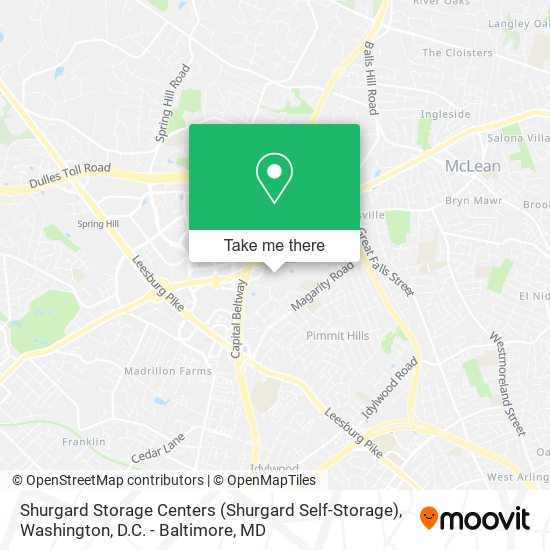 Mapa de Shurgard Storage Centers (Shurgard Self-Storage)