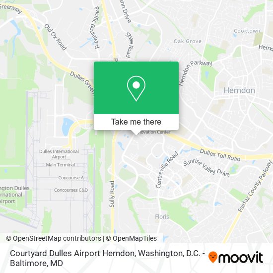 Mapa de Courtyard Dulles Airport Herndon