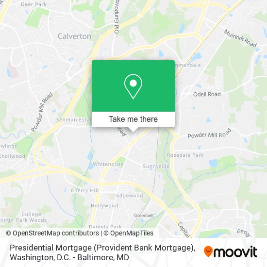 Mapa de Presidential Mortgage (Provident Bank Mortgage)