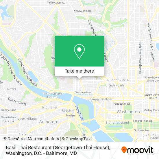 Mapa de Basil Thai Restaurant (Georgetown Thai House)