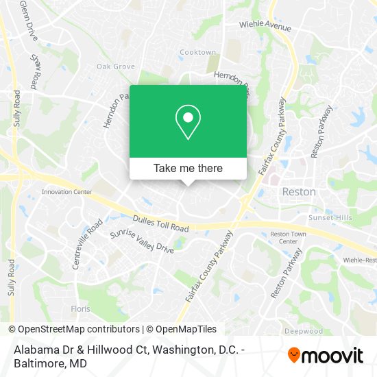 Alabama Dr & Hillwood Ct map